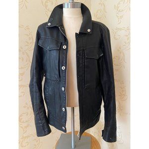 Ladies Small G-Star Raw Vodan 3D Slim Vegan Leather Moto Jacket
